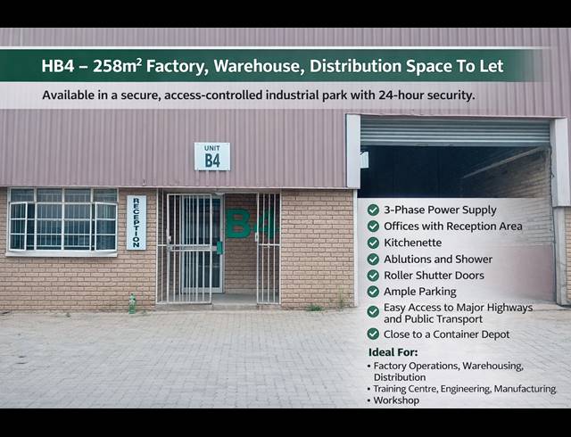 Industrial property to rent in HERIOTDALE